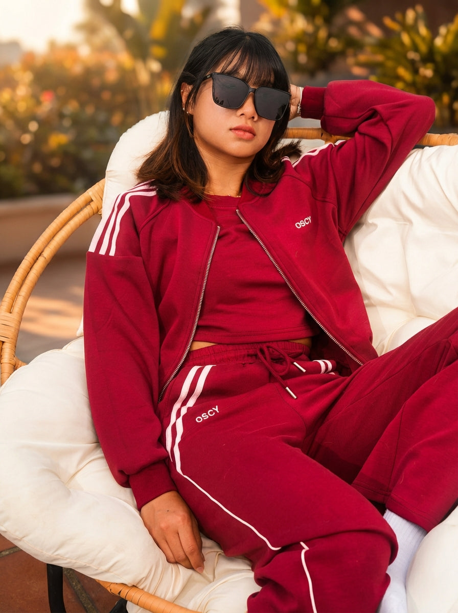 OSCY 3 Piece Comfort Set - Red Wine